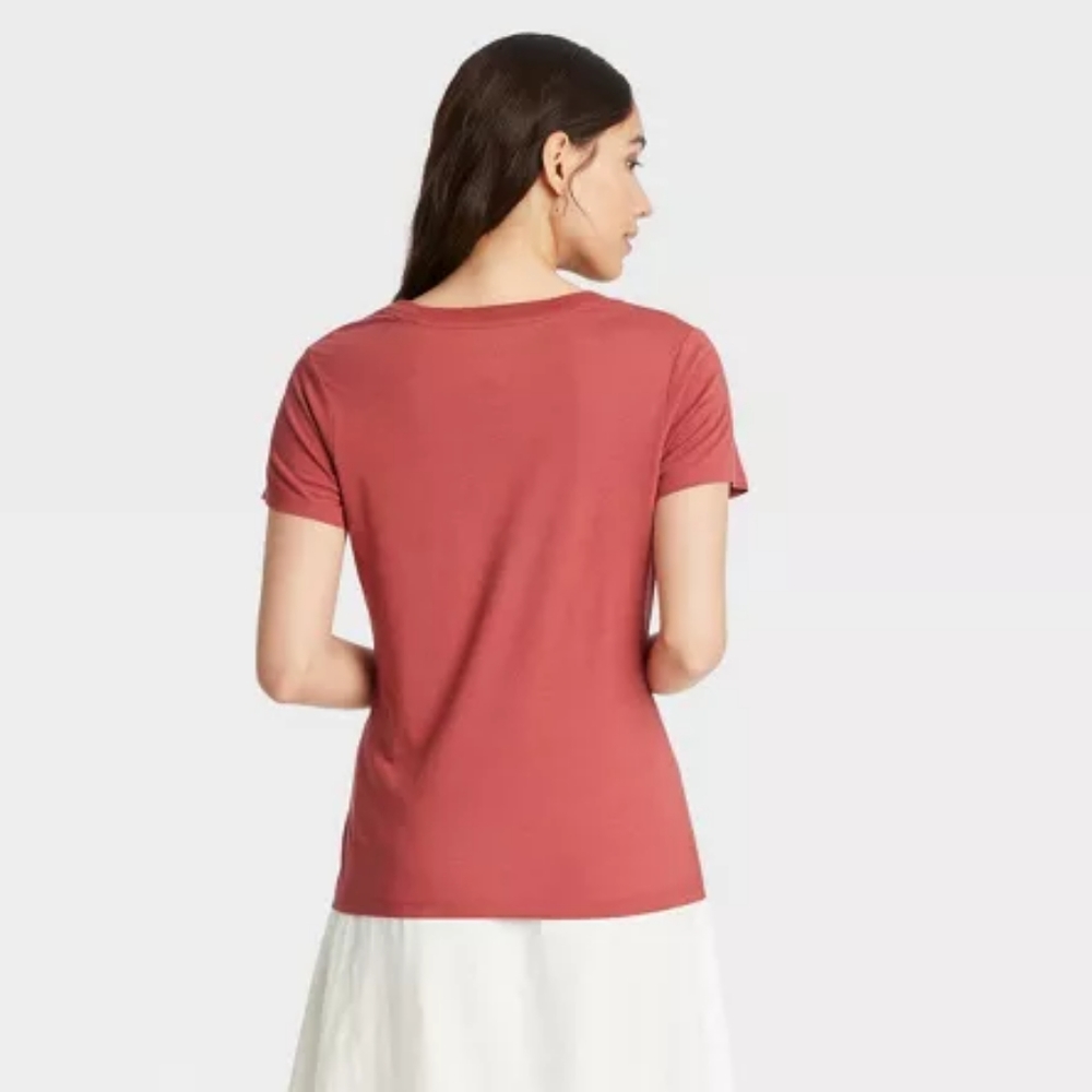 12. Two Women's Short Sleeve Slim Fit Scoop Neck T-Shirt - A New Day - Picture 5 of 6